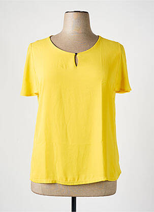T-shirt coupe cintrée manches courtes jaune BETTY BARCLAY femme