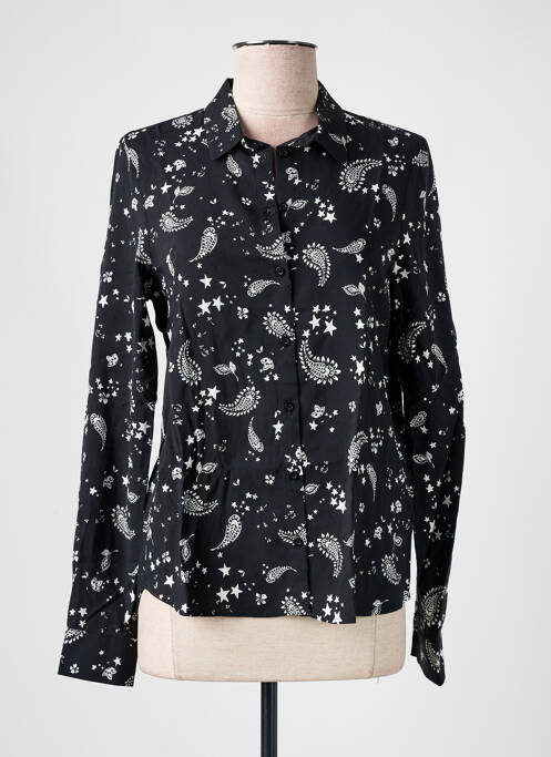 Chemisier coupe cintrée manches longues noir I.CODE (By IKKS) femme