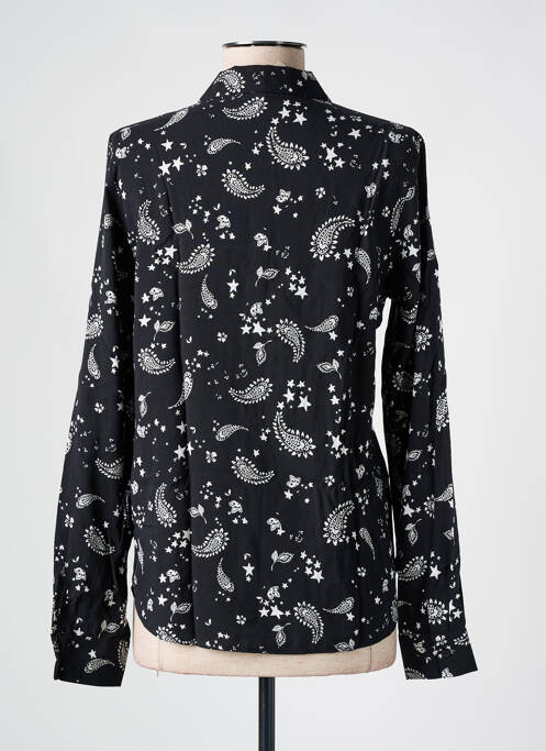 Chemisier coupe cintrée manches longues noir I.CODE (By IKKS) femme