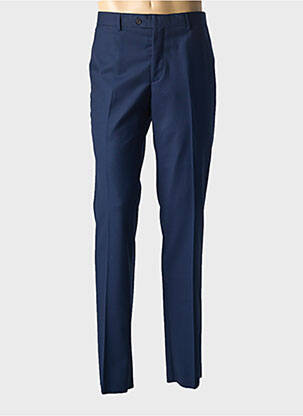 Pantalon slim tissage popeline taille normale bleu fonce 1969 homme