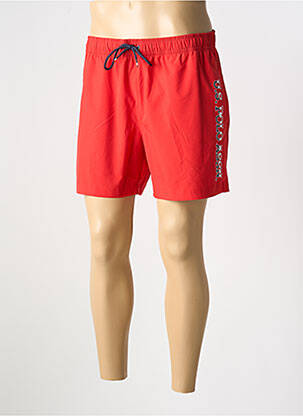 Short de bain tissage popeline rouge U.S. POLO ASSN homme