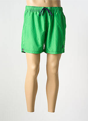 Short de bain tissage popeline vert U.S. POLO ASSN homme