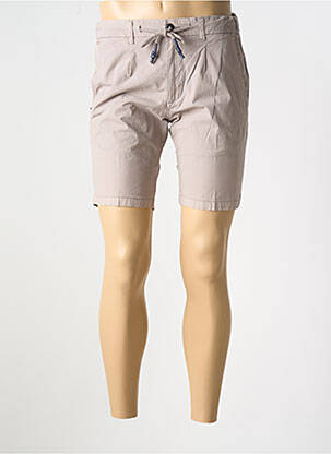 Bermuda taille élastique taille normale marron YES.ZEE homme