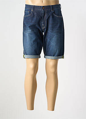 Bermuda tissage denim taille normale bleu CROCQUER homme