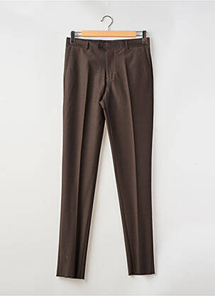 Pantalon slim tissage popeline taille normale marron 1969 homme