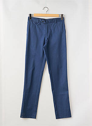 Pantalon chino tissage popeline taille normale bleu 1969 homme