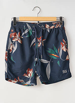 Short de bain tissage popeline bleu SUPERDRY homme