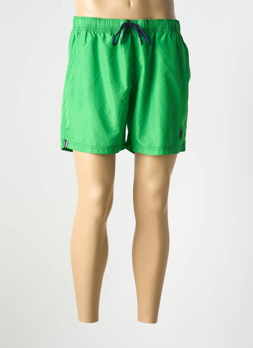 Short de bain tissage popeline vert U.S. POLO ASSN homme