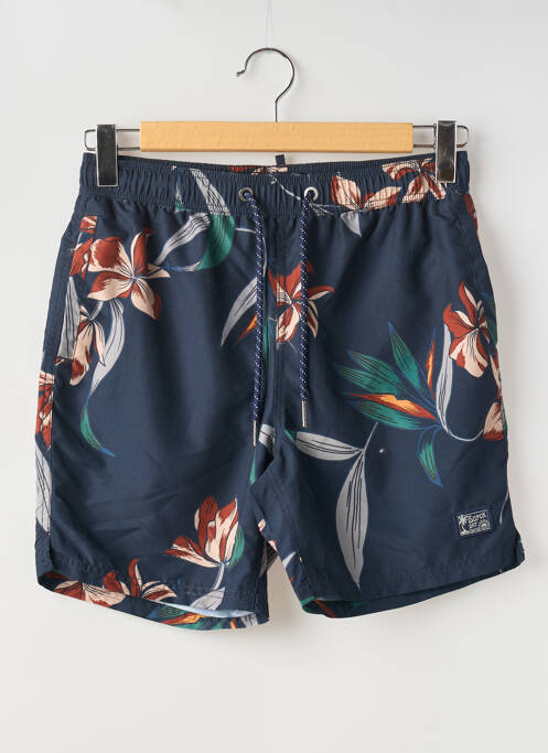 Short de bain tissage popeline bleu SUPERDRY homme