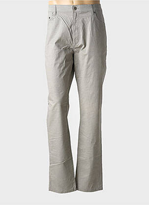 Pantalon slim tissage popeline taille normale gris WAMPUM homme