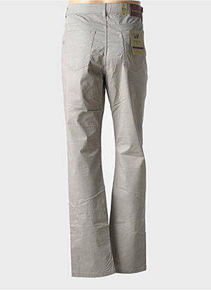 Pantalon slim tissage popeline taille normale gris WAMPUM homme