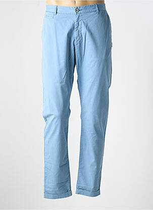 Pantalon chino tissage popeline taille normale bleu CROCQUER homme