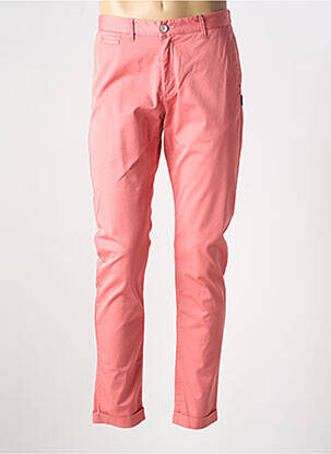 Pantalon chino tissage popeline taille normale rouge CROCQUER homme