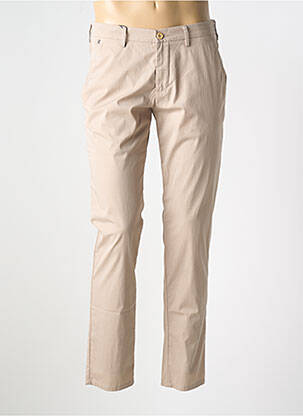 Pantalon chino tissage popeline taille normale marron GARDEUR homme