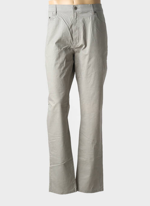 Pantalon slim tissage popeline taille normale gris WAMPUM homme