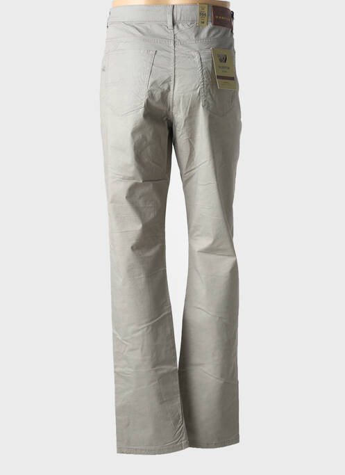 Pantalon slim tissage popeline taille normale gris WAMPUM homme