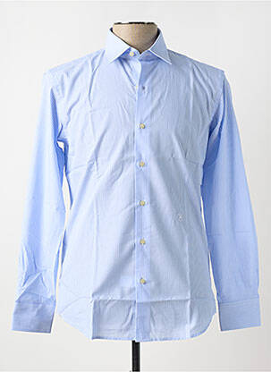 Chemise manches longues imprimé rayures bleu TRUSSARDI JEANS homme