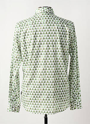 Chemise manches longues coupe cintrée vert CROCQUER homme