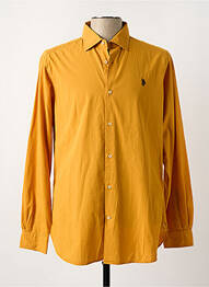 Chemise manches longues coupe cintrée jaune U.S. POLO ASSN homme