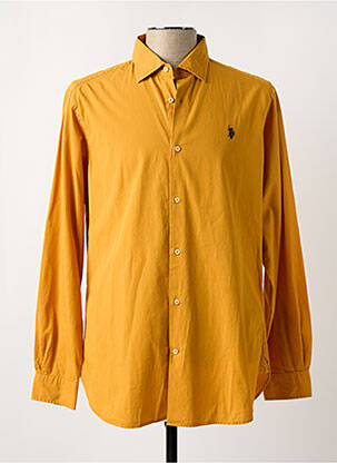 Chemise manches longues coupe cintrée jaune U.S. POLO ASSN homme