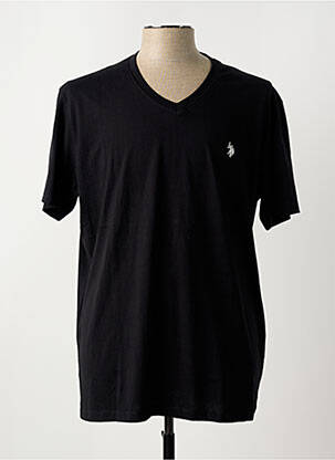 T-shirt broderie manches courtes noir U.S. POLO ASSN homme