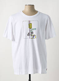 T-shirt coupe droite manches courtes blanc DOS GALGOS homme