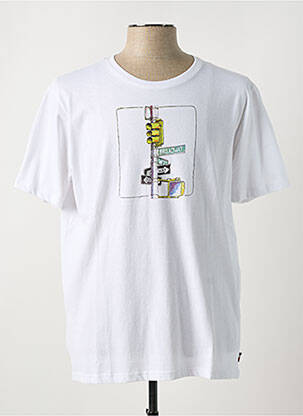 T-shirt coupe droite manches courtes blanc DOS GALGOS homme