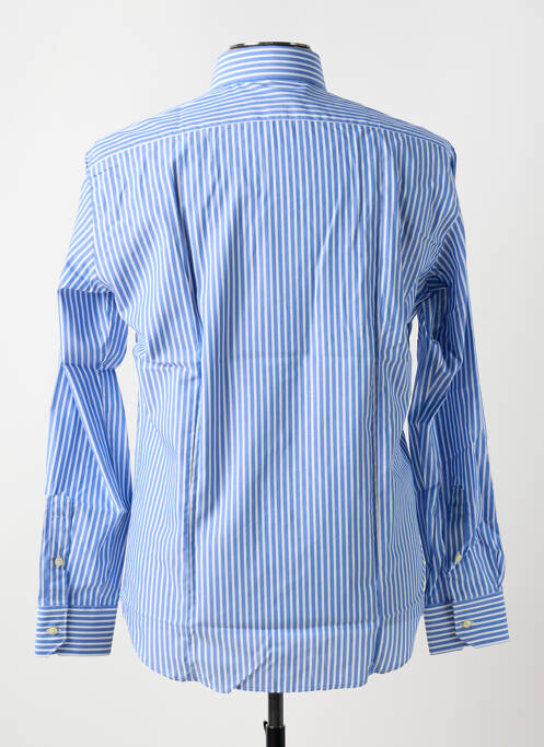 Chemise manches longues imprimé rayures bleu TRUSSARDI JEANS homme