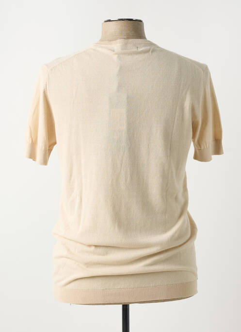 T-shirt beige YES.ZEE pour homme