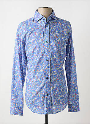 Chemise manches longues coupe cintrée bleu DO REGO & NOVOA homme