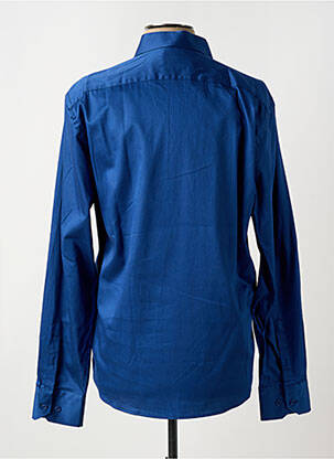 Chemise manches longues coupe cintrée bleu VERSACE 1969 ABBIGLIAMENTO SPORTIVO SRL homme