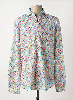 Chemise manches longues imprimé fantaisie bleu CARLOS CORDOBA homme