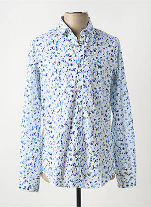 Chemise manches longues coupe cintrée bleu 2GALGOS homme