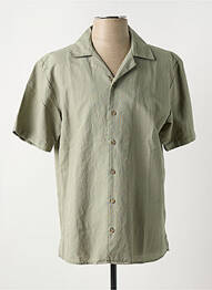 Chemise manches courtes col tailleur vert CARLOS CORDOBA homme