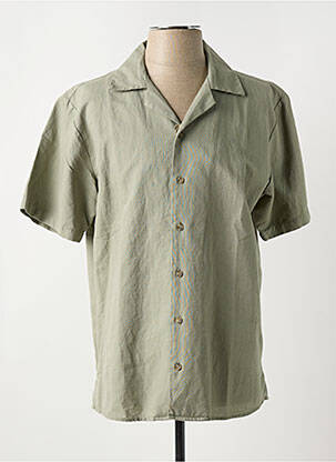 Chemise manches courtes col tailleur vert CARLOS CORDOBA homme