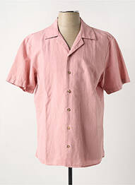 Chemise manches courtes col tailleur rose CARLOS CORDOBA homme