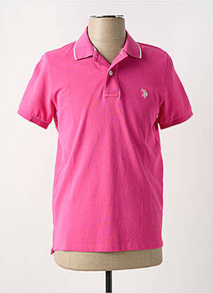 Polo stretch manches courtes rose U.S. POLO ASSN homme