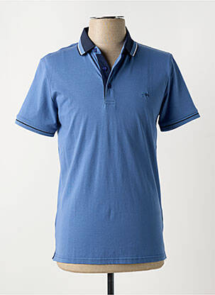 Polo tissage jersey manches courtes bleu 2GALGOS homme