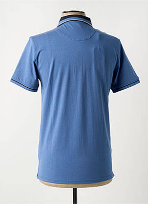 Polo tissage jersey manches courtes bleu 2GALGOS homme