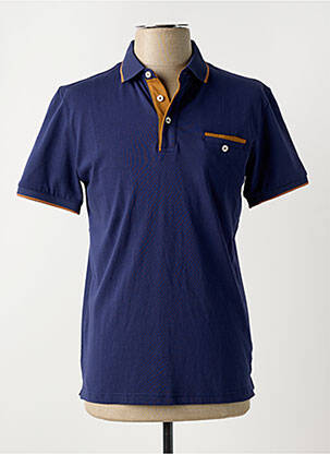 Polo tissage jersey manches courtes bleu DOSGALGOS homme
