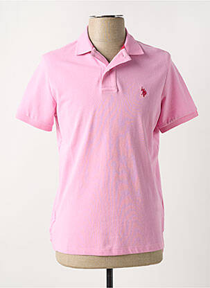 Polo stretch manches courtes rose U.S. POLO ASSN homme