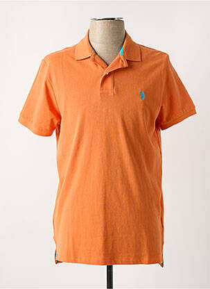 Polo stretch manches courtes orange U.S. POLO ASSN homme