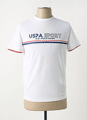 T-shirt coupe cintrée manches courtes blanc U.S. POLO ASSN homme