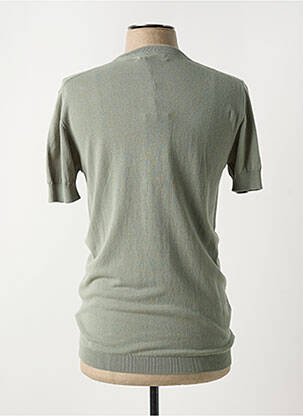Pull stretch manches courtes vert YES.ZEE homme