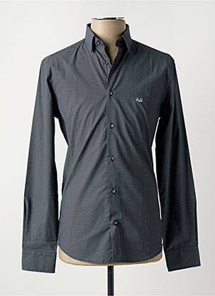 Chemise manches longues noir VERSACE 1969 ABBIGLIAMENTO SPORTIVO SRL pour homme