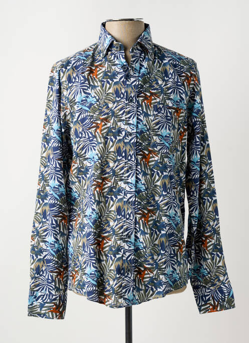 Chemise manches longues coupe cintrée bleu CASAMODA homme