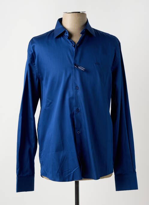 Chemise manches longues bleu VERSACE 1969 ABBIGLIAMENTO SPORTIVO SRL pour homme