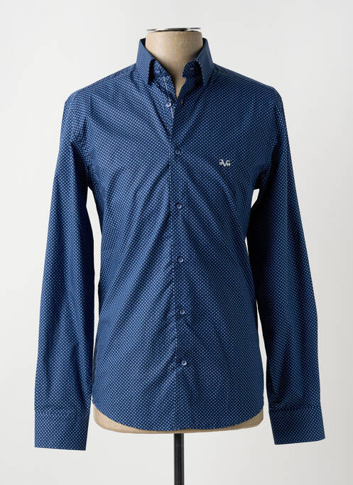 Chemise manches longues bleu VERSACE 1969 ABBIGLIAMENTO SPORTIVO SRL pour homme