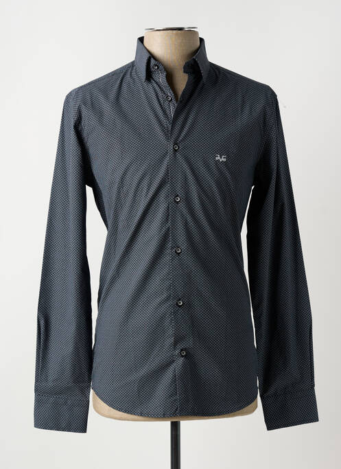 Chemise manches longues noir VERSACE 1969 ABBIGLIAMENTO SPORTIVO SRL pour homme