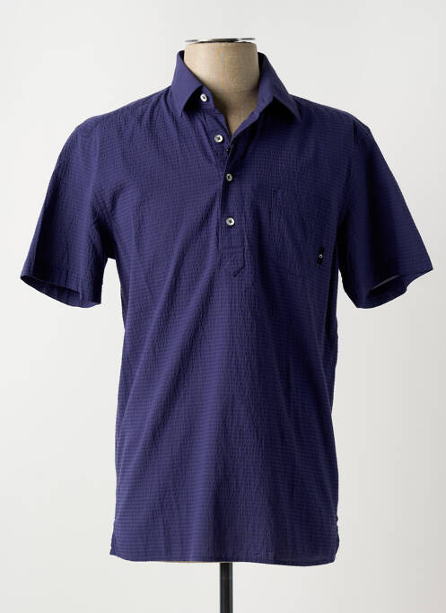 Polo bleu CROCQUER pour homme